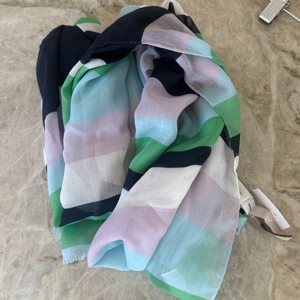 LOFT beach striped scarf NWT - Picture 2 of 6